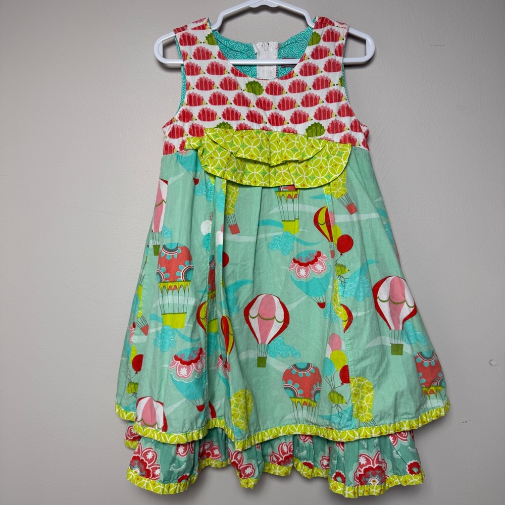 Jelly The Pug Multicolor Hot Air Balloon Dress size 4T